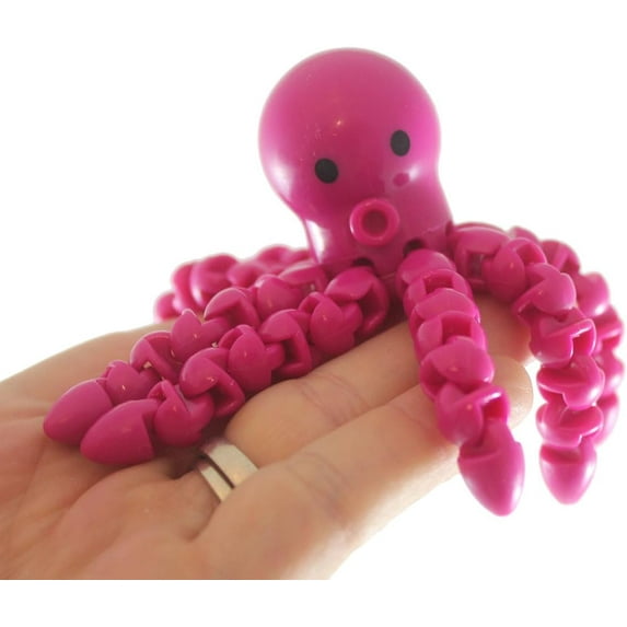 1 Octopus Wiggle Articulated Jointed Moving Fidget Toy - Unique Sensory Toy - Unique Gift, Lover, Decoration (RANDOM COLOR)