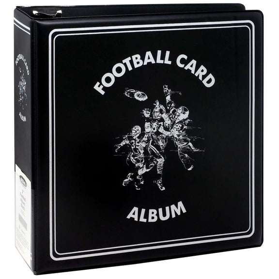 3 Ring Football Card Album (Black)