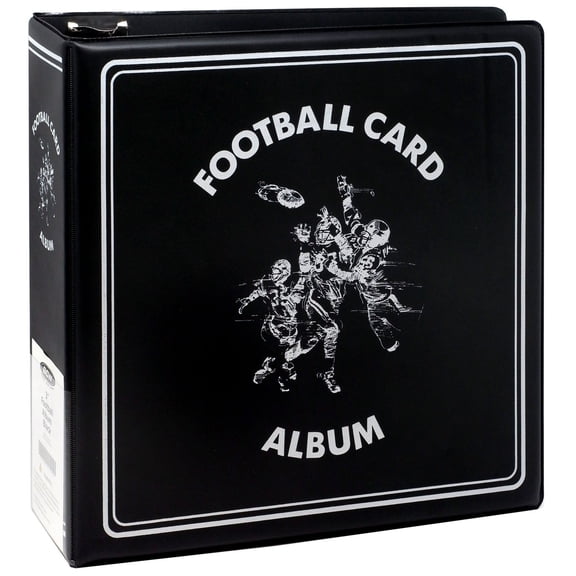 3 Ring Football Card Album (Black)