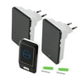 1 Outdoor Push Button & 2 Indoor Receivers, 110220V EU, Dual Bell