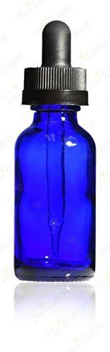Buy 10 mL Cobalt Blue Boston Round Bottles with Black Cap