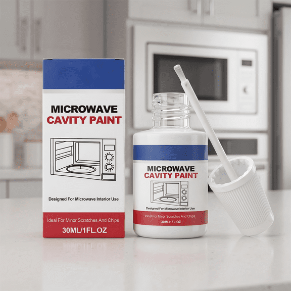 1 Oz Microwave Paint Interior Cavity White Appliance Touch Up Paint Waterproof Chip Filler Paint for Household Electrical Appliance Restoration