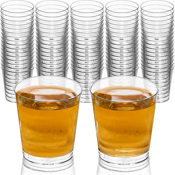 1 Oz Shot Glasses, 80 Hard Clear Plastic Shot Cup, Disposable Party Cups, Mini Cups Shot Glasses (80 Pack)