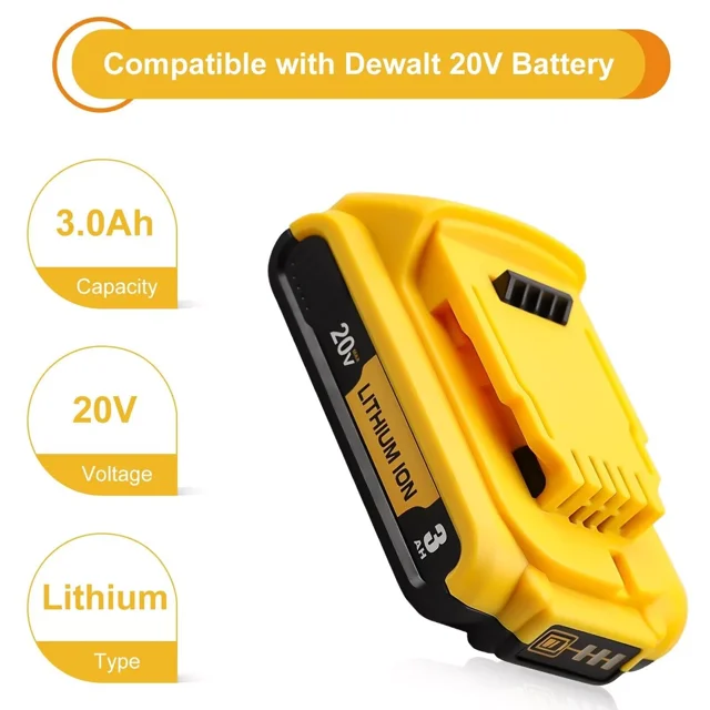 1 PACK 20V 3Ah Replacement for DeWalt Lithium Battery DCB204