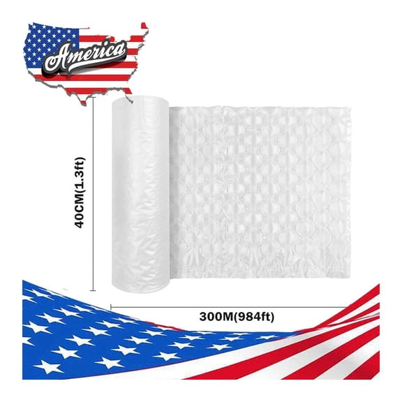 1 PACK 984ft x 16" Air Cushion Machine Film Bubble Pillow Packaging Padding Roll