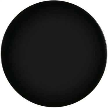 (1 PACK) EcoQuality 13" inch Round Charger Hammered Black Plastic Plates - China Like Party Plates, Heavy Duty Large Disposable Dinner Plates, Reusable Salad Plate Weddings, Serveware