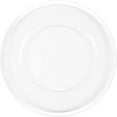 thumbnail image 1 of (1 PACK) EcoQuality 13" inch Round Clear Plastic Charger Plates with White Rim - China Like Party Plates, Heavy Duty Large Disposable Dinner Plates, Reusable Salad Plate, Wedding, Catering, Events, 1 of 3
