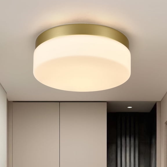 1 PACK LED Flush Mount Ceiling Light Fixture, Modern Kitchen Recessed Ceiling Lamp 24W 12 Inch Closet Round Surface for Bathroom Laundry Bedroom Hallway