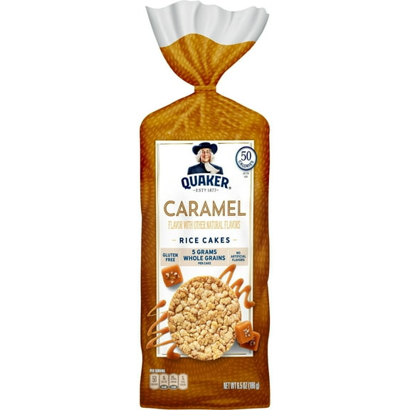 (1 PACK ) Quaker Gluten-Free Caramel Rice Cakes  6.5 oz