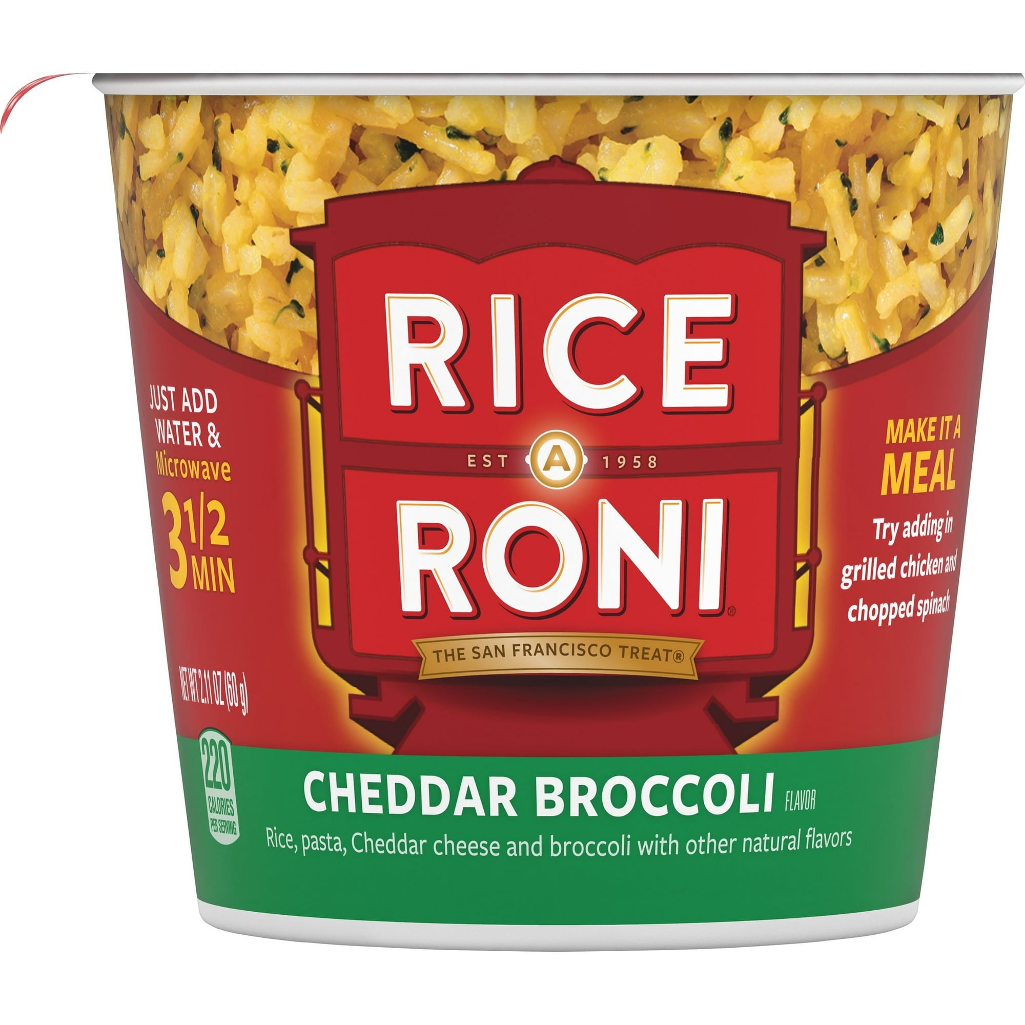 1 PACK, Rice-A-Roni Cheddar Broccoli Flavor Rice Cup