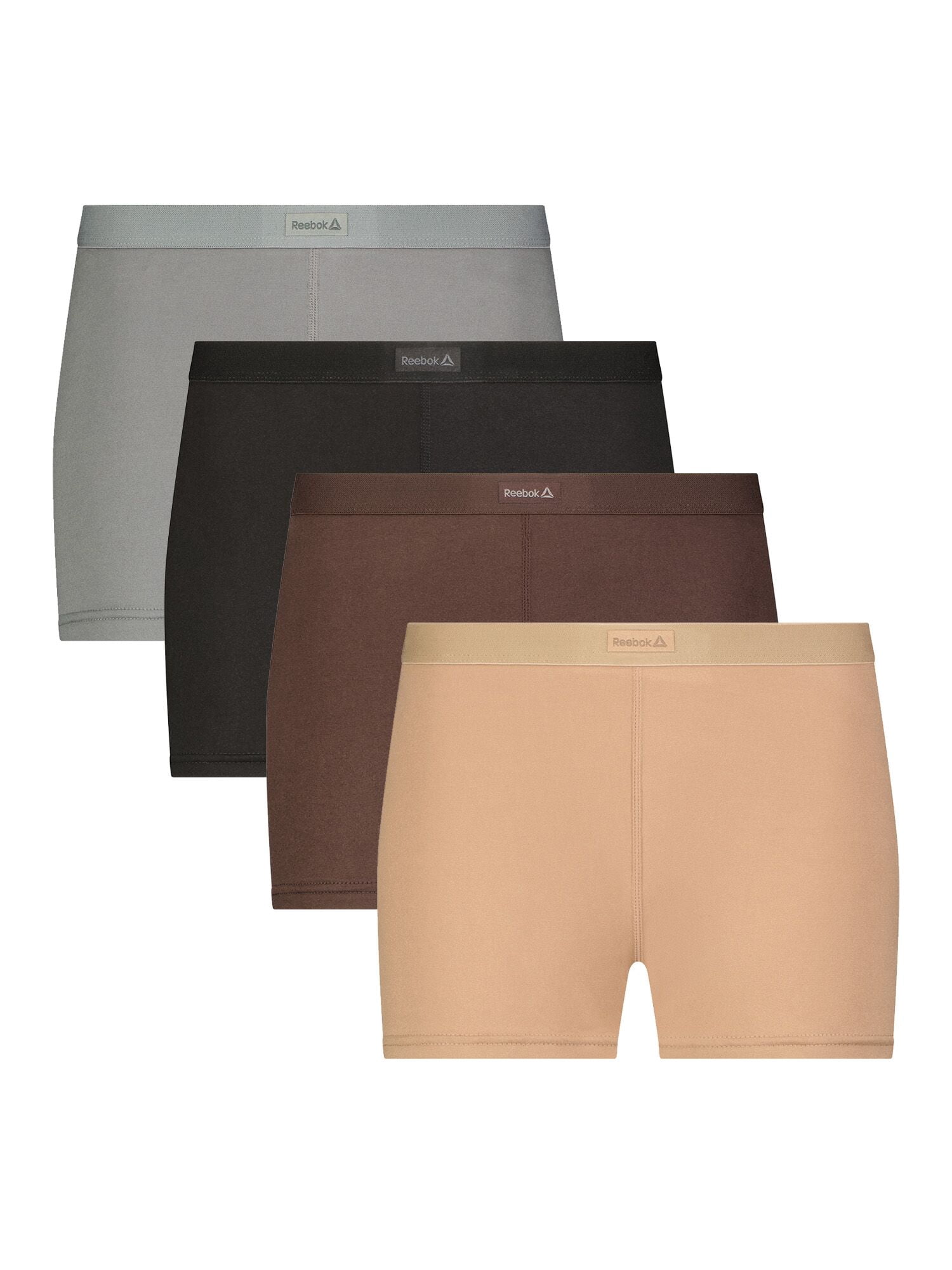 Reebok Women's Sport Soft Boyshort Panties, 4-Pack Sizes S-2XL