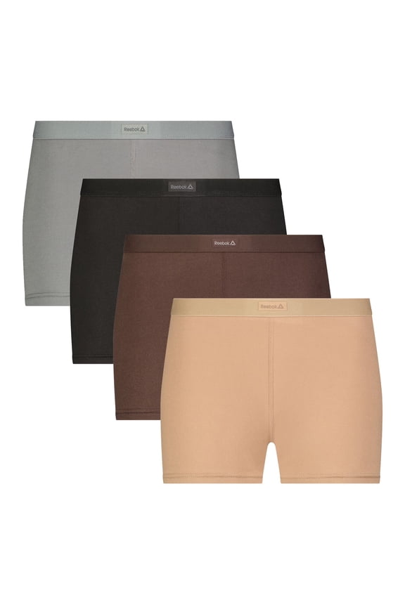 Women's Sport Soft Boyshort Panties, 4-Pack Sizes S-2XL