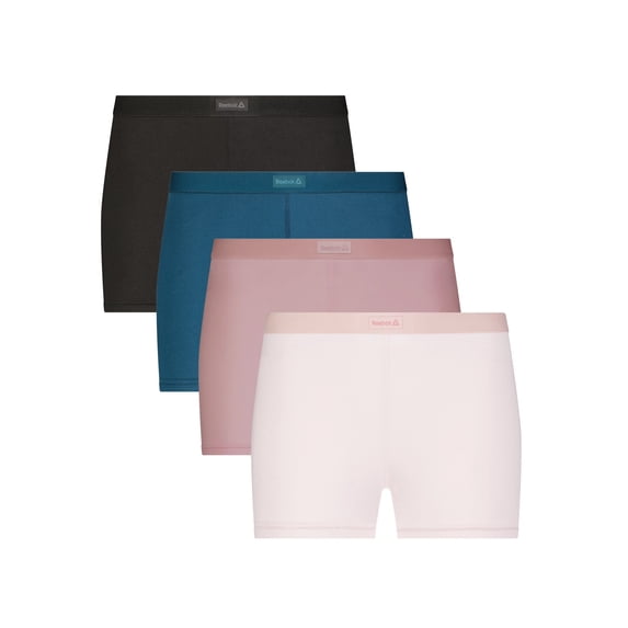 Reebok Women's Sport Soft Boyshort Panties, 4-Pack Sizes S-2XL