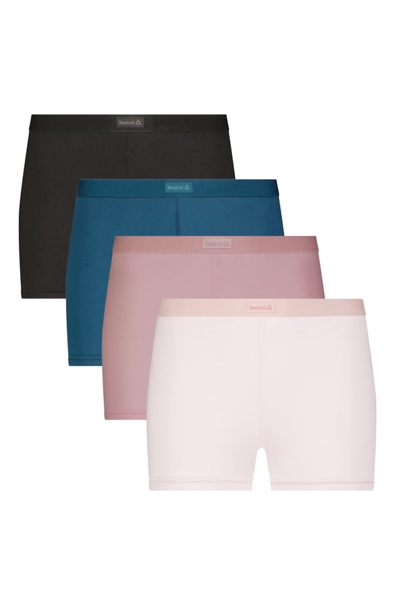 Women's Sport Soft Boyshort Panties, 4-Pack Sizes S-2XL