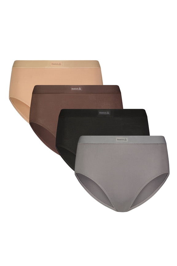 Women's Sport Soft Hipster Panties, 4-Pack Sizes S-2XL