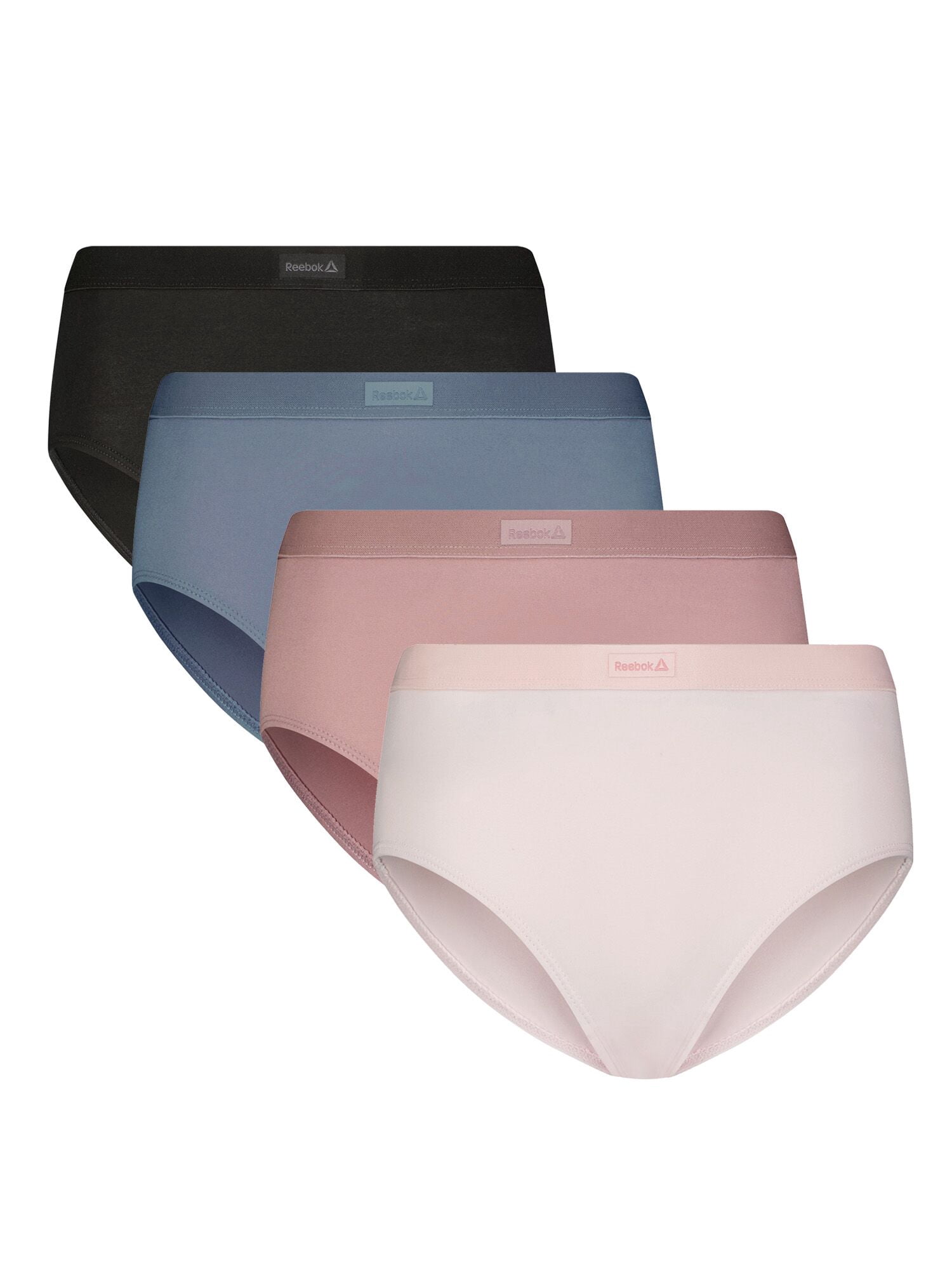 Reebok Women's Sport Soft Hipster Panties, 4-Pack Sizes S-2XL