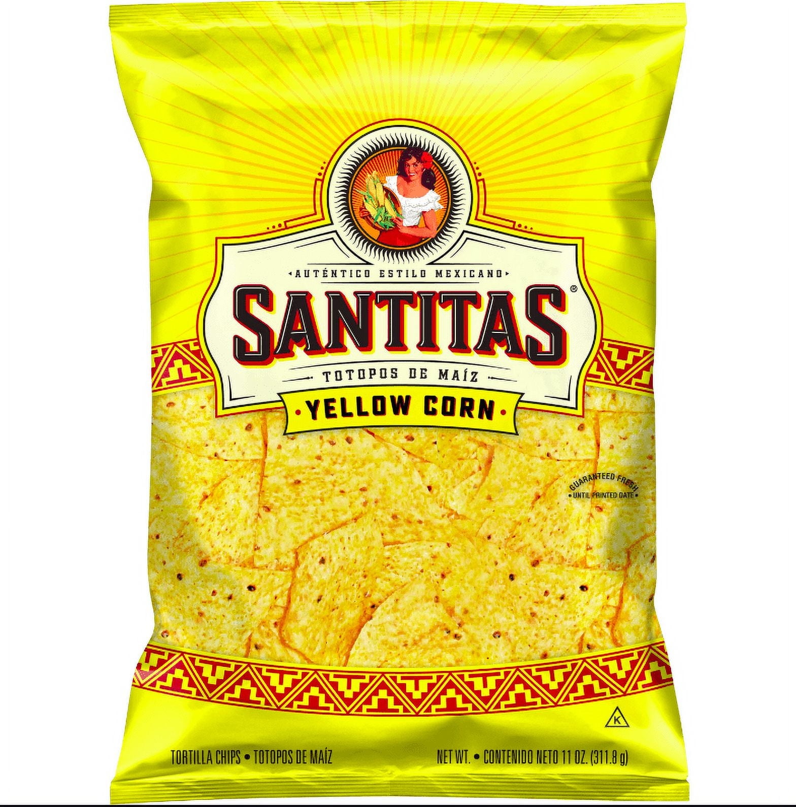 (1 PACK) Santitas Tortilla Chips Blended Corn