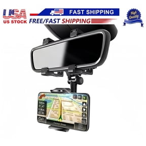 1 PACK Universal Rear View Mirror Holder Car Phone Mount Clip 360 Rotation Stand Cell Gps US
