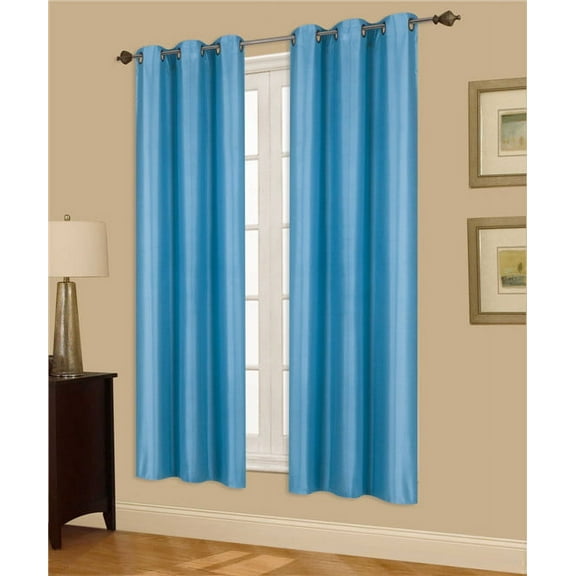 1 PAIR ACQUA BLACKOUT ENERGY EFFICIENT THERMAL PANEL WINDOW GROMMET DRAPE LIGHT FILTERING SIZE 35" WIDE X 63" LENGTH EACH PANEL