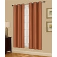 thumbnail image 1 of 1 PAIR BRICK BLACKOUT ENERGY EFFICIENT THERMAL PANEL WINDOW GROMMET DRAPE LIGHT FILTERING SIZE 35" WIDE X 63" LENGTH EACH PANEL, 1 of 1