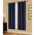 thumbnail image 1 of 1 PAIR NAVY BLACKOUT ENERGY EFFICIENT THERMAL PANEL WINDOW GROMMET DRAPE LIGHT FILTERING SIZE 35" WIDE X 63" LENGTH EACH PANEL, 1 of 1