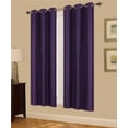 thumbnail image 1 of 1 PAIR PLUM BLACKOUT ENERGY EFFICIENT THERMAL PANEL WINDOW GROMMET DRAPE LIGHT FILTERING SIZE 35" WIDE X 63" LENGTH EACH PANEL, 1 of 1