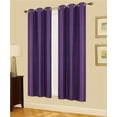 thumbnail image 1 of 1 PAIR PURPLE BLACKOUT ENERGY EFFICIENT THERMAL PANEL WINDOW GROMMET DRAPE LIGHT FILTERING SIZE 35" WIDE X 63" LENGTH EACH PANEL, 1 of 1