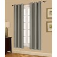 thumbnail image 1 of 1 PAIR SILVER BLACKOUT ENERGY EFFICIENT THERMAL PANEL WINDOW GROMMET DRAPE LIGHT FILTERING SIZE 35" WIDE X 63" LENGTH EACH PANEL, 1 of 1