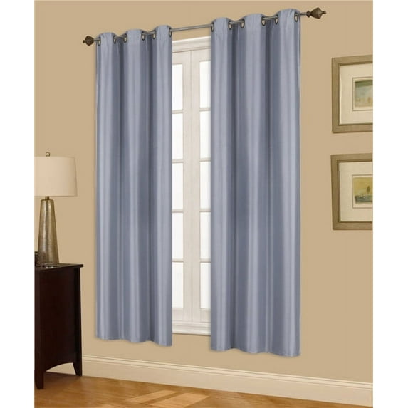 1 PAIR SLATE BLACKOUT ENERGY EFFICIENT THERMAL PANEL WINDOW GROMMET DRAPE LIGHT FILTERING SIZE 35" WIDE X 63" LENGTH EACH PANEL