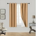 thumbnail image 1 of 1 PAIR SSS GOLD BLACKOUT ENERGY EFFICIENT THERMAL PANEL WINDOW GROMMET DRAPE LIGHT FILTERING SIZE 35" WIDE X 95" LENGTH EACH PANEL, 1 of 1