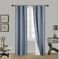 thumbnail image 1 of 1 PAIR SSS SLATE BLACKOUT ENERGY EFFICIENT THERMAL PANEL WINDOW GROMMET DRAPE LIGHT FILTERING SIZE 35" WIDE X 84" LENGTH EACH PANEL, 1 of 1