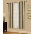 thumbnail image 1 of 1 PAIR TAUPE BLACKOUT ENERGY EFFICIENT THERMAL PANEL WINDOW GROMMET DRAPE LIGHT FILTERING SIZE 35" WIDE X 63" LENGTH EACH PANEL, 1 of 1