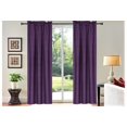 thumbnail image 1 of 1 PAIR lined thermal blackout window curtain panel treatment drape top rod pocket purple plain solid color R64 35" X 95" each panel, 1 of 3