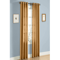 1 PANEL Nancy SOLID SEMI SHEER WINDOW FAUX SILK ANTIQUE BRONZE GROMMETS CURTAIN DRAPES 55 WIDE X 108" LENGTH 24 COLORS AVILABLE