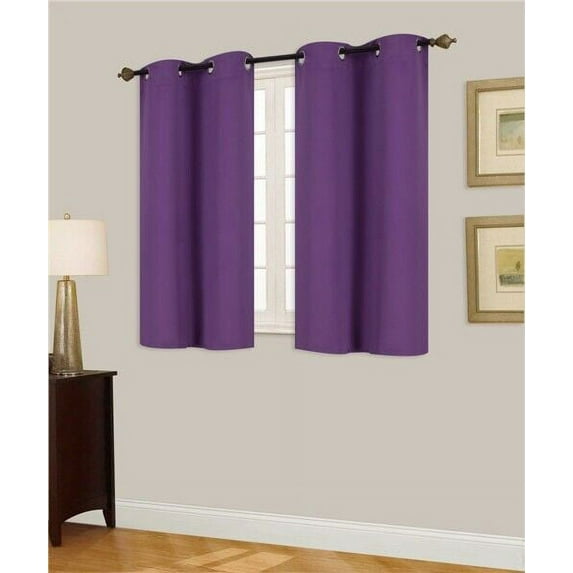 1 PANEL SOLID THERMAL 100% BLACKOUT GROMMET BATHROOM WINDOW CURTAIN DRAPE 54 K54
