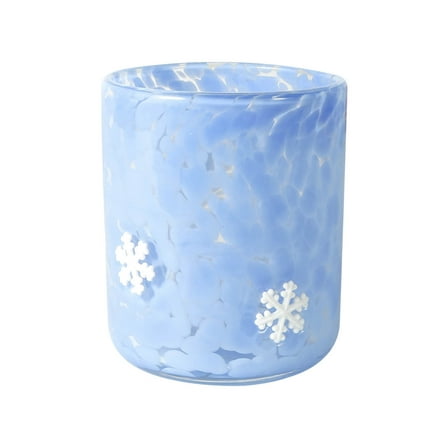 1 PC 14 Ounce Christmas Icon Juice Glasses, Christmas Drinking Cups, Four Colors and Patterns, Strong and Durable Glasses Are The Great Gifts for Friends! (Blue)