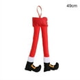 thumbnail image 1 of 1 PC 19" Creative Hanging Christmas Santa Leg Decor, Christmas Car Decoration for Car Trunk Side Windows Grille, Xmas Tree Wreath, 1 of 7