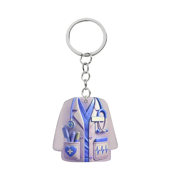 1 PC 2D Flat Acrylic Nurse Keychain, Christmas Valentines Day Gift for Nurse Appreciation Gift Thank You Gift for Women Nurses Week Graduation Coworker