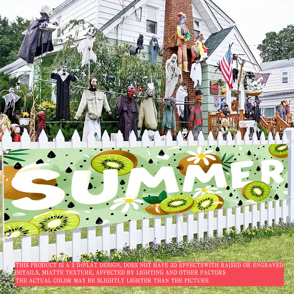 1 PC, 2D Flat/ Flat art decorative banner decoration, spectacular design patterns, 78.8x17.7 inches (200x45cm), universal daily wall decoration, elegant daily front door decoration, party banner, dec