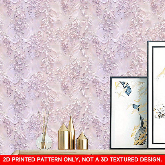 1 PC, 2D Flat/ wallpaper wall stickers, beautiful design patterns, 118.11x17.72 inches (300x45cm), self-adhesive wallpaper, detachable and cut-able PVC stickers, suitable for wall/staircase/furniture