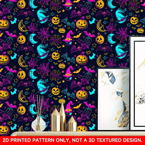 1 PC, 2D Flat/ wallpaper wall stickers, creepy design patterns, 118.11x17.72 inches (300x45cm), self-adhesive wallpaper, detachable and cut-able PVC stickers, suitable for wall/staircase/furniture de
