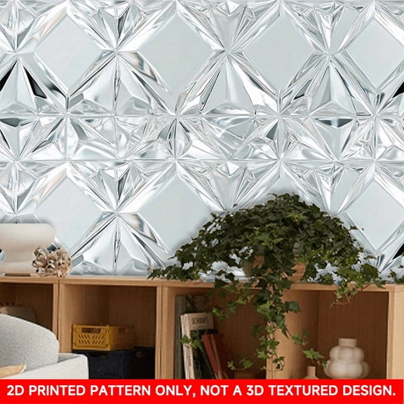 1 PC, 2D Flat/ wallpaper wall stickers, fashionable design patterns, 39.37x15.75 inches (100x40cm), self-adhesive wallpaper, detachable and cutable PVC stickers, suitable for wall/staircase/furniture