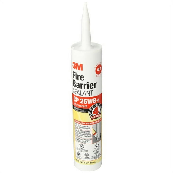 1 PC,3M CP25WB Fire Barrier Sealant, Red, 10.1 Oz