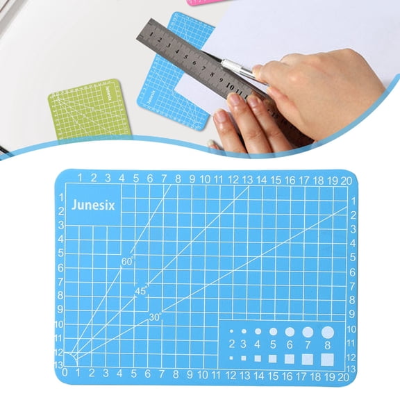 1 PC 3mm PVC Cutting Mat for Sewing, Fabric Cutting Mat for Sewing Crafts and DIY Projects, A7 Craft Cutting Board with Measurement Grids for Precision Work