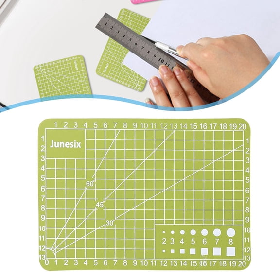 1 PC 3mm PVC Cutting Mat for Sewing, Fabric Cutting Mat for Sewing Crafts and DIY Projects, A7 Craft Cutting Board with Measurement Grids for Precision Work