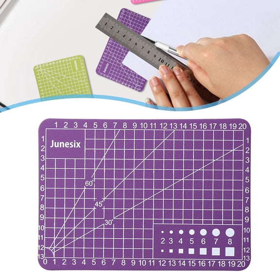 1 PC 3mm PVC Cutting Mat for Sewing, Fabric Cutting Mat for Sewing Crafts and DIY Projects, A7 Craft Cutting Board with Measurement Grids for Precision Work