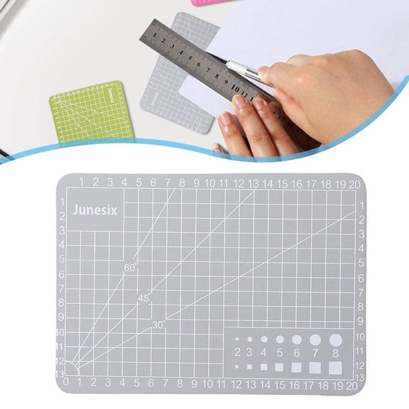 1 PC 3mm PVC Cutting Mat for Sewing, Fabric Cutting Mat for Sewing Crafts and DIY Projects, A7 Craft Cutting Board with Measurement Grids for Precision Work