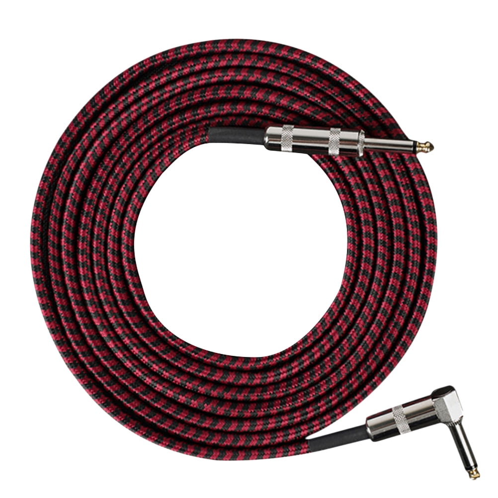 1 PC 6m Long 6.35mm Right Angle Guitar Audio Cable Noise Reduction Guitar Audio Line