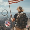 thumbnail image 1 of 1 PC American Flag Keychain, Patriotic US Keyring, Souvenir Gift for 4th of July, Labor Day, and Veterans' Day Festivities, 1 of 6