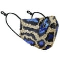 thumbnail image 1 of 1 PC Animal Blue Fashion Sequin Mask, 1 of 5